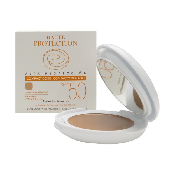 Avène Solar Compacto SPF50 Dorado Maquillaje Protector Piel Sensible 9,5 g