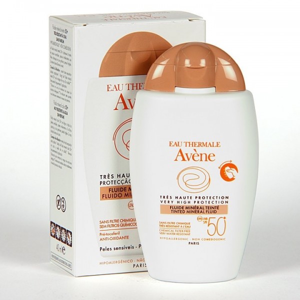 Avène Fluido Mineral Con Color SPF50+ Alta Protección Piel Intolerante 40 ml