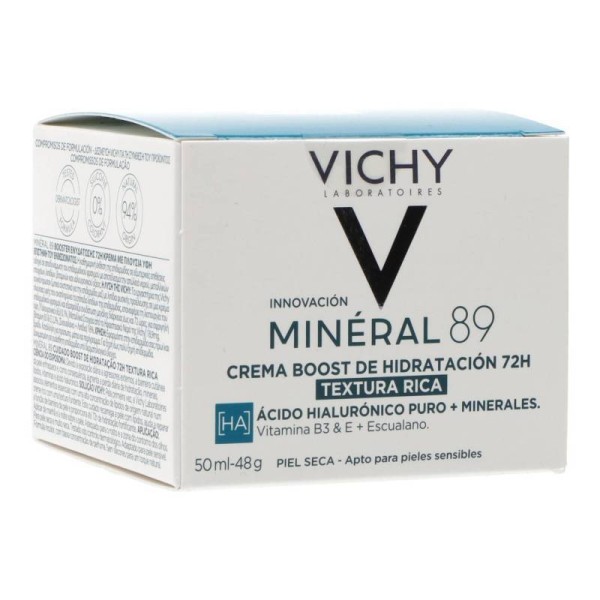 Vichy Minéral 89 Crema Boost de Hidratación Rica 50 ml