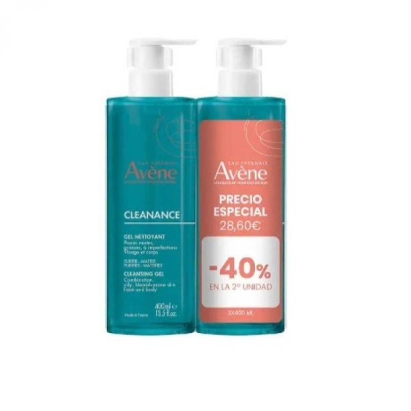 Avène Cleanance Gel Limpiador Pack Duplo 2x400 ml Promo