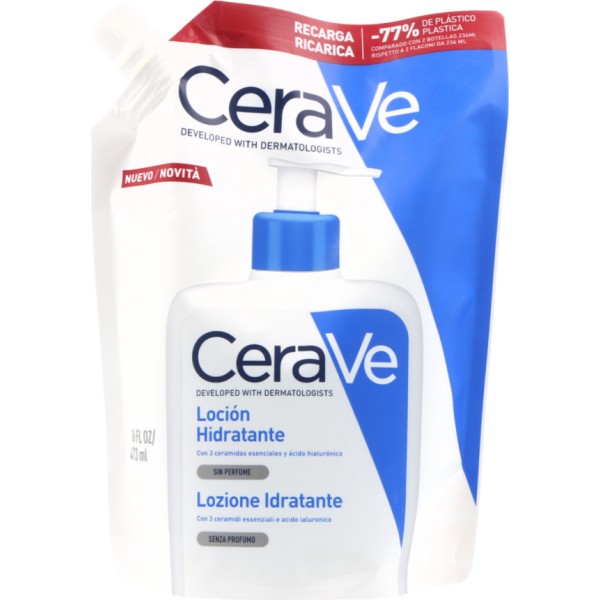 CeraVe Loción Hidratante Recarga 473 ml – Refill Corporal Piel Normal a Seca
