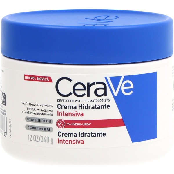 CeraVe Crema Hidratante Intensiva 340 g – Hidratación para Piel Muy Seca