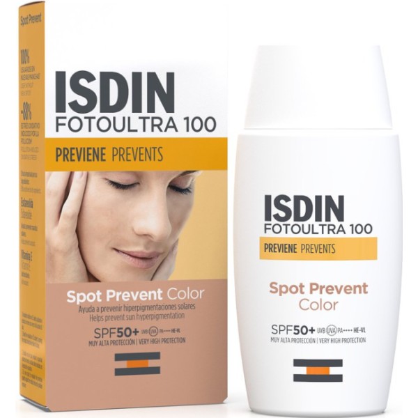 ISDIN FotoUltra 100 Spot Prevent Color SPF 50+ 50 ml – Fotoprotector Facial Antimanchas con Color