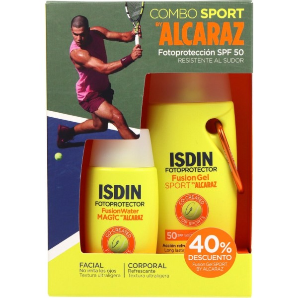 ISDIN Fotoprotector Combo Sport Alcaraz SPF 50 – Fusion Water + Fusion Gel Sport